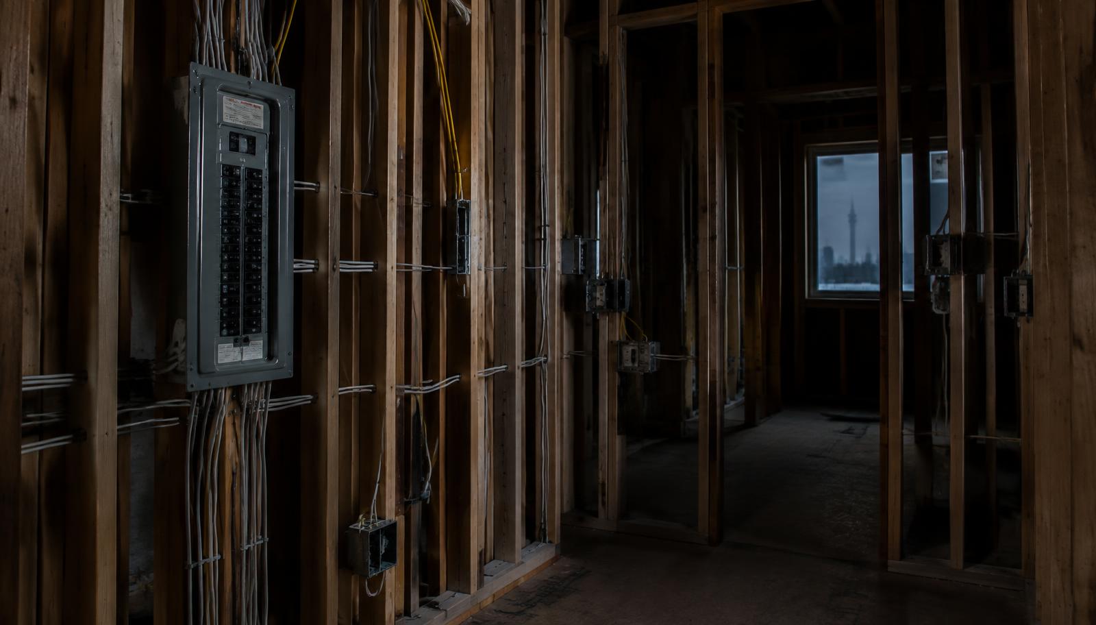 Electrical rough-in in a new build